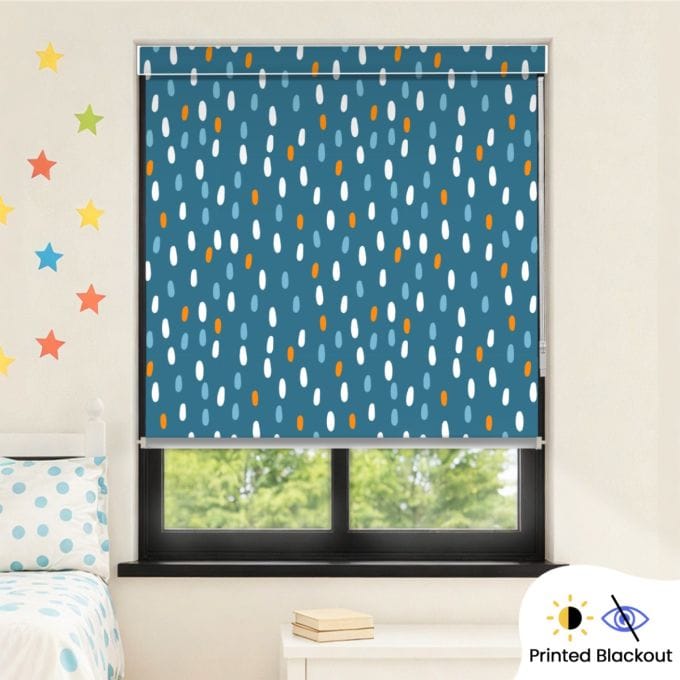 Blackout Printed Kids Indoor Roller Blind (Child Safety Wand)