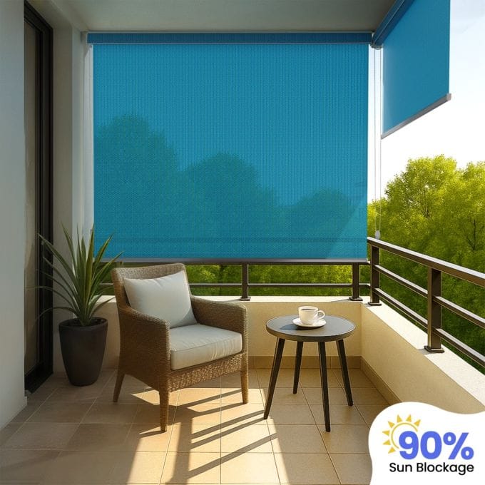 90% Sun Block Outdoor Roller Blind (HDPE)