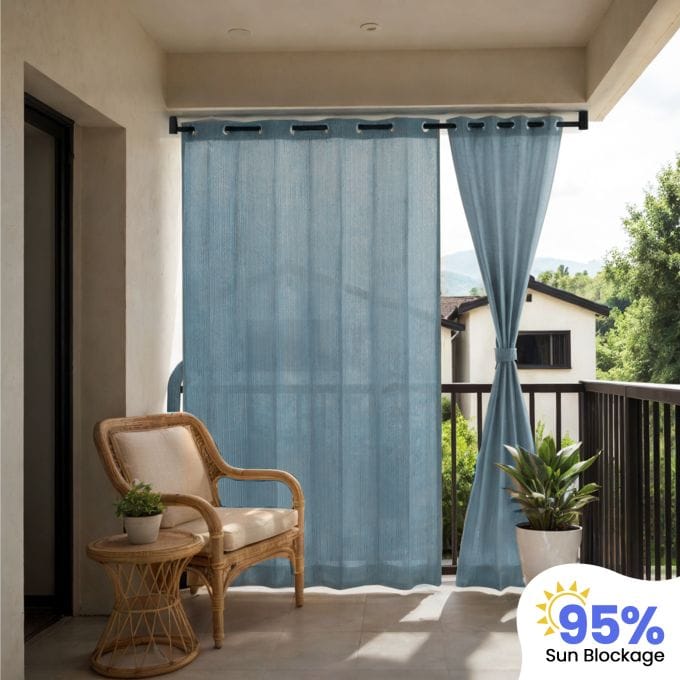 95% Sun Block Solid Outdoor Curtain (HDPE)
