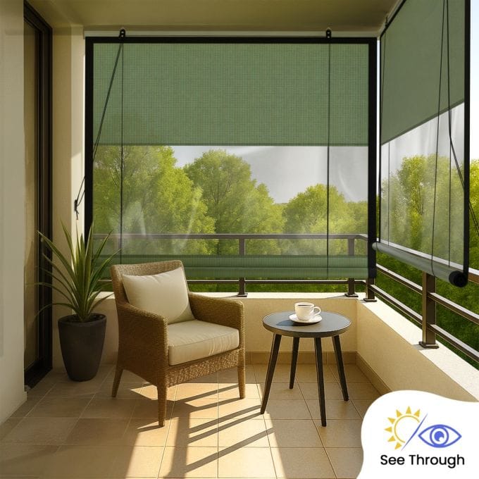 See-Through Outdoor Chick Blind (HDPE & Premium PVC)