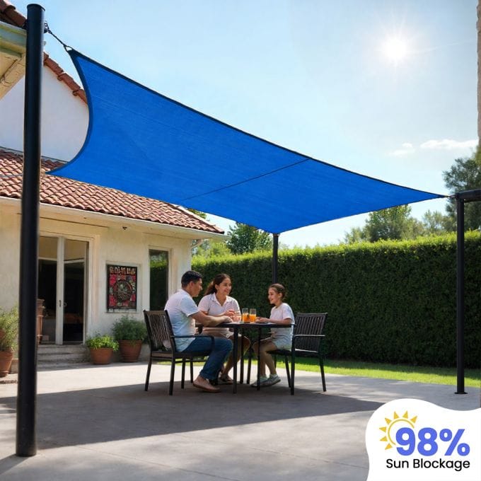 98% Sun Block Shade Sail (Four Sided)