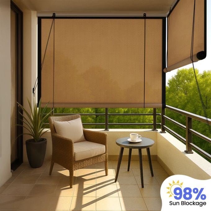 98% Sun Block Outdoor Chick Blind (HDPE)