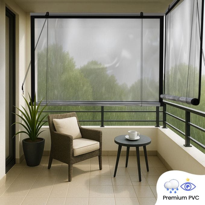 Waterpoof Clear Outdoor Chick Blind (Premium PVC)