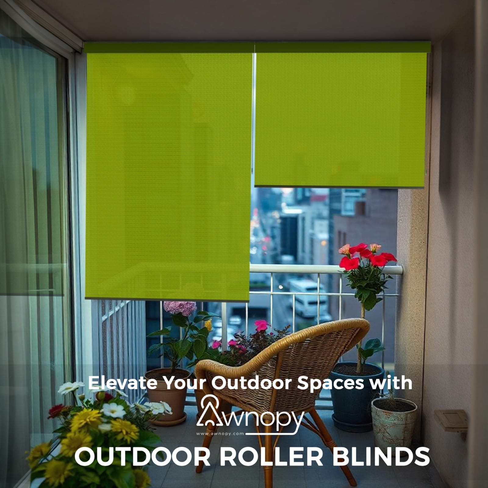 Elevate Your Outdoor Spaces with Awnopy Outdoor Roller Blinds